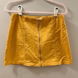 Yellow Denim Skirt